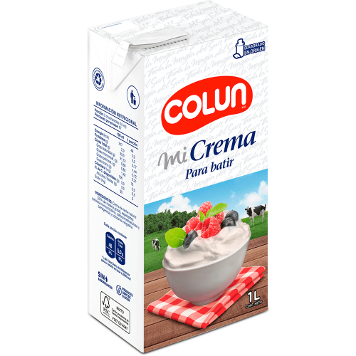 crema para batir colun
